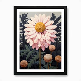 Flower Illustration Dahlia 3 Art Print