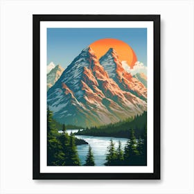 Mountain Landscape Painting Art Print