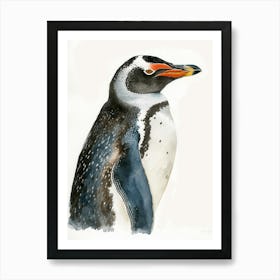 Humboldt Penguin Deception Island Watercolour Painting 3 Art Print