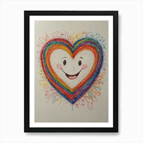 Rainbow Heart 4 Art Print