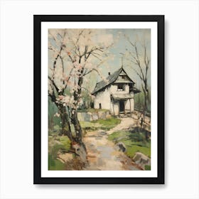 Small Cottage Countryside Farmhouse Painting 3 Art Print