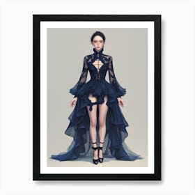 Gothic Dress Art Print