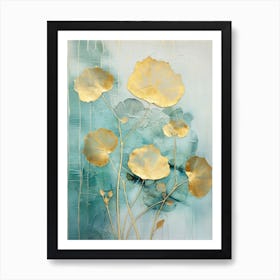 Gold Lotus Art Print