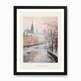 Dreamy Winter Painting Poster Stockholm Sweden 2 Affiche