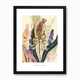 Colourful Flower Illustration Poster Prairie Clover 1 Art Print