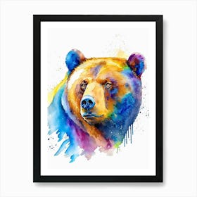 Bear Watẻ Color Art Print
