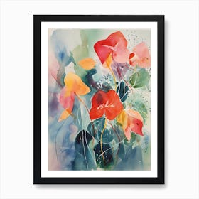 Anthurium Flower Illustration 4 Art Print