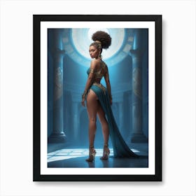 Beautiful And Sexy African American Princess 14 Art Print