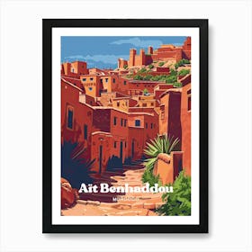 Ait Benhaddou Morocco Ighrem Digital Travel Art Art Print