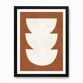 Brown geometric art 6 Art Print