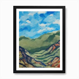 Colorful Desert Mountains Art Print