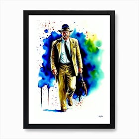 Harrison Ford In Indiana Jones And The Last Crusade Watercolor Art Print