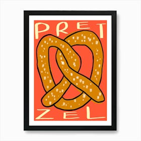Pretzel Orange Art Print