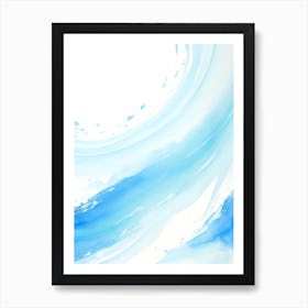 Blue Ocean Wave Watercolor Vertical Composition 128 Art Print