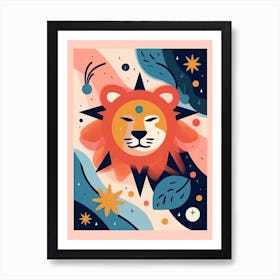 Leo Illustration Zodiac Star Sign 3 Art Print