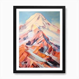 Mount Rainier Usa 5 Mountain Painting Art Print