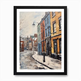 Vintage Winter Painting Belfast Northern Ireland 2 Art Print