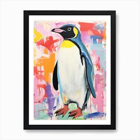 Colourful Bird Painting Penguin 1 Art Print