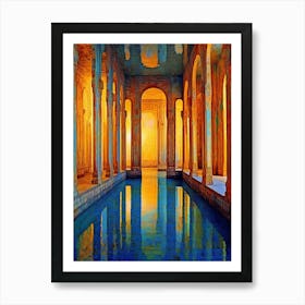 Basilica Cistern Yerebatan Sarnc Pixel Art 12 Art Print