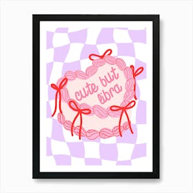 Cute But Libra Heart Cake Art Print