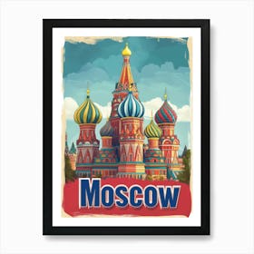 Aihrgdesign A Vintage Travel Poster Of Moscow 5 Art Print