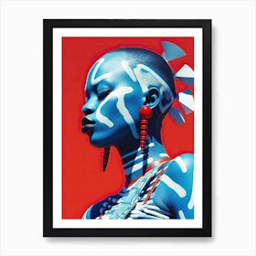 Stellar Silhouettes: Afrofuturist Runway Tales Art Print