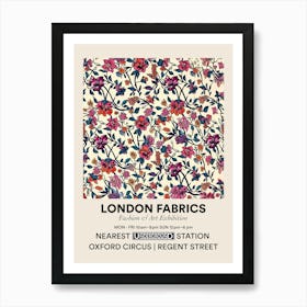 Poster Floral Morning London Fabrics Floral Pattern 1 Art Print