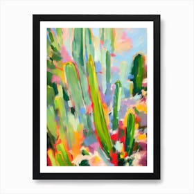 Cactus Impressionist Painting Art Print