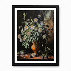 Baroque Floral Still Life Passionflower 2 Art Print