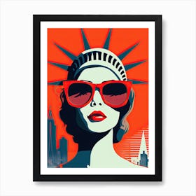 Statue Of Liberty, Woman, Pop art Art Print