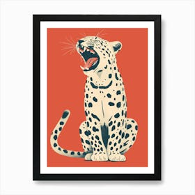 Leopard Yawn Art Print