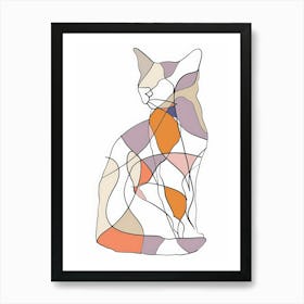 Abstract Cat 14 Art Print