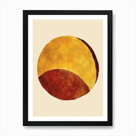 Yellow And Red Circle Art Print