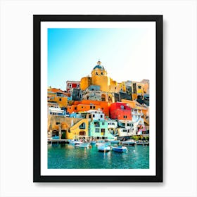 The Vibrant Colors Of The Town Of Procida, Italy Art Print