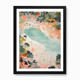 Bali Summer Aerial View Painting 1 Art Print