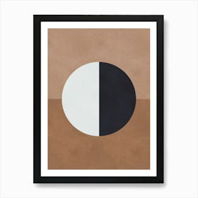 Geometric harmony in brown 2 Art Print