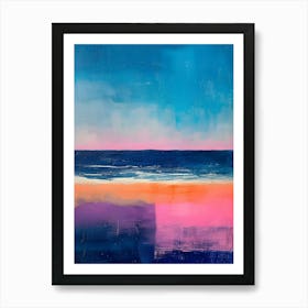 'Blue And Pink' 1 Art Print