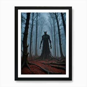 Beneath the Canopy of Shadows: The Dark Creature 1 Art Print