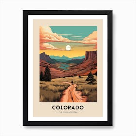 The Colorado Trail Usa 4 Vintage Hiking Travel Poster Art Print