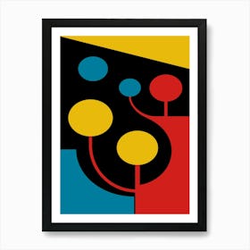 Mid Century Geometric Abstract Art Print