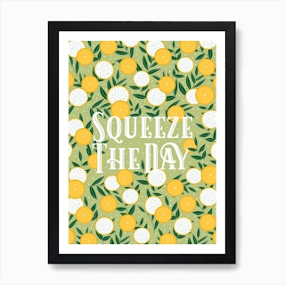 Squeeze The Day Lime Art Print