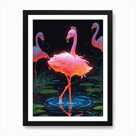 Default Draw Me A Flamingo With A Tutu Practicing Its Ballet P 3 Art Print