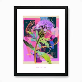 Queen Anne S Lace 2 Neon Flower Collage Poster Art Print