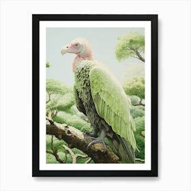 Ohara Koson Inspired Bird Painting Vulture 2 Art Print