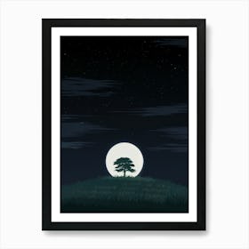 Full Moon In The Sky Poster