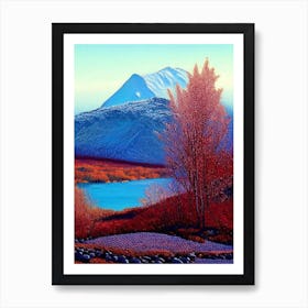 Abisko National Park Sweden Pointillism Art Print