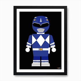 Toy Power Ranger Blue   Art Print