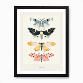 Colourful Insect Illustration Moth 28 Poster Art Print