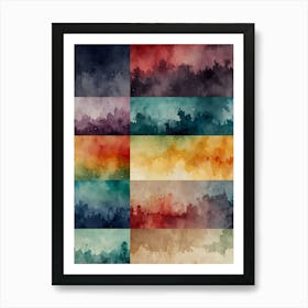 Watercolor Backgrounds 1 Art Print