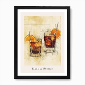 Dark & Stormy Tile Poster Art Print